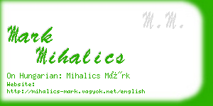 mark mihalics business card